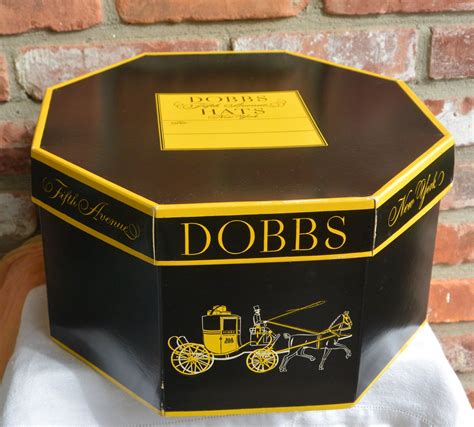 dobbs fifth avenue metal belt box|dobbs hat boxes vintage.